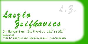 laszlo zsifkovics business card